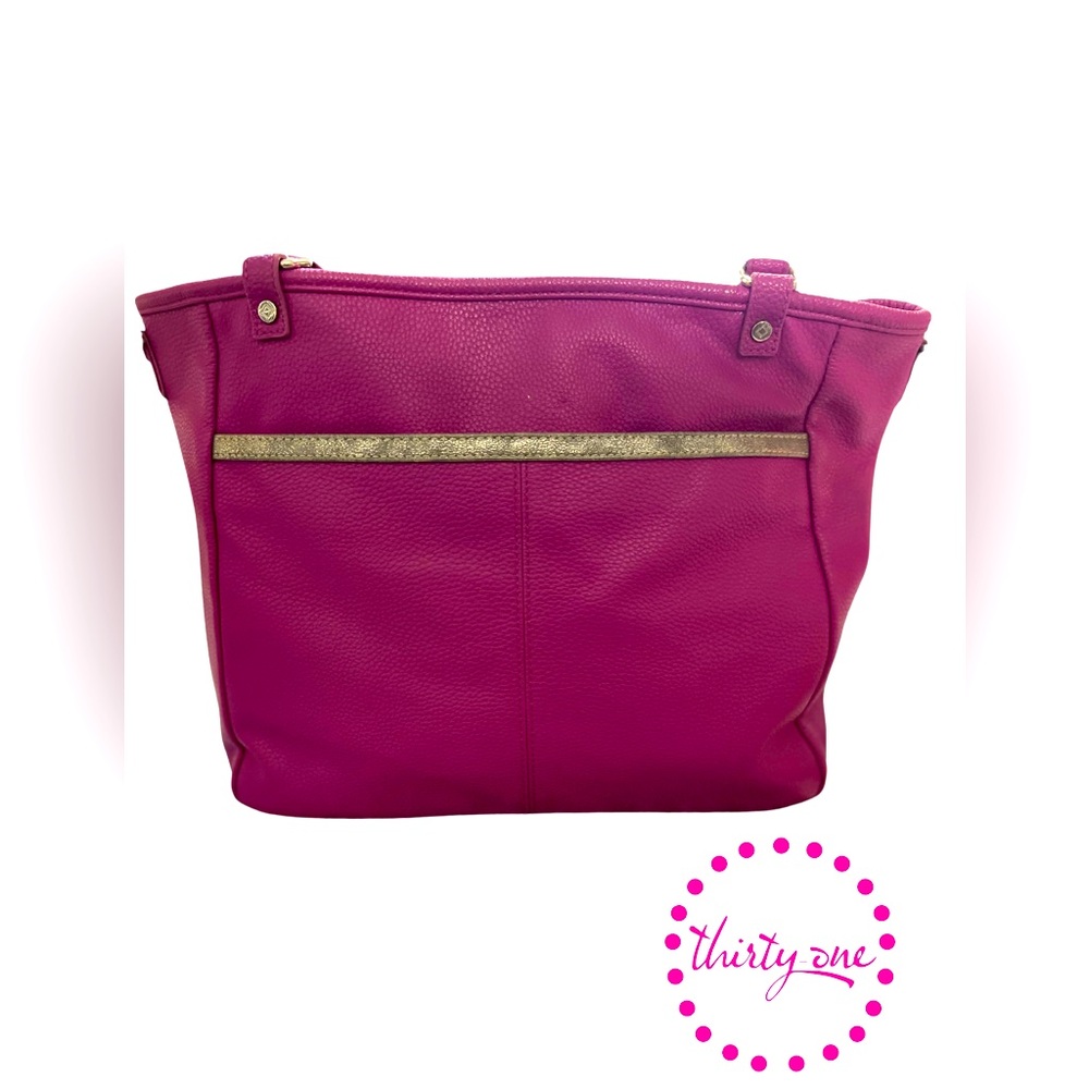 Jewell by Thirty-one Reversible Raspberry
Pink/Metallic Gold Tote Bag - Picture 3 of 7